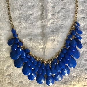 Blue stone statement necklace